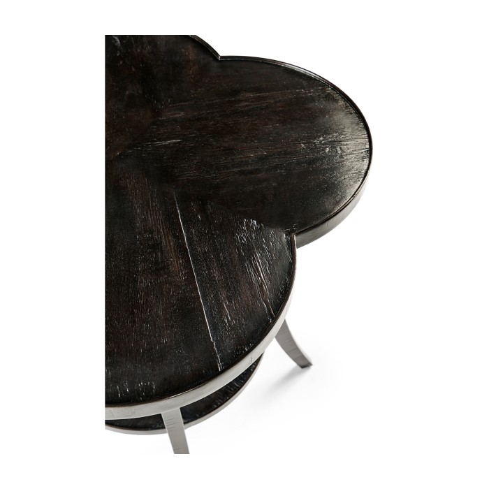 Quatrefoil Lamp Table in Dark Ale