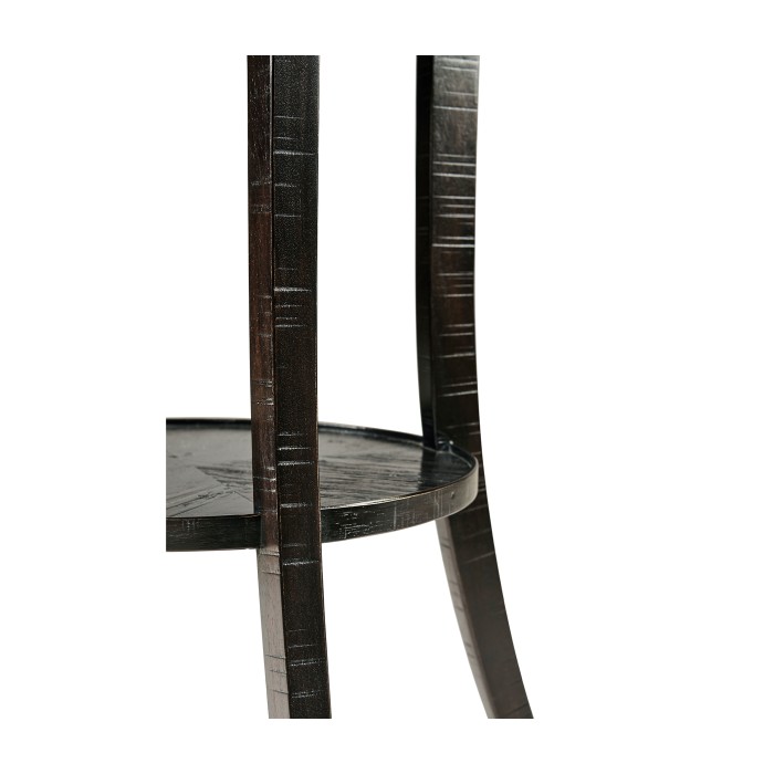 Quatrefoil Lamp Table in Dark Ale