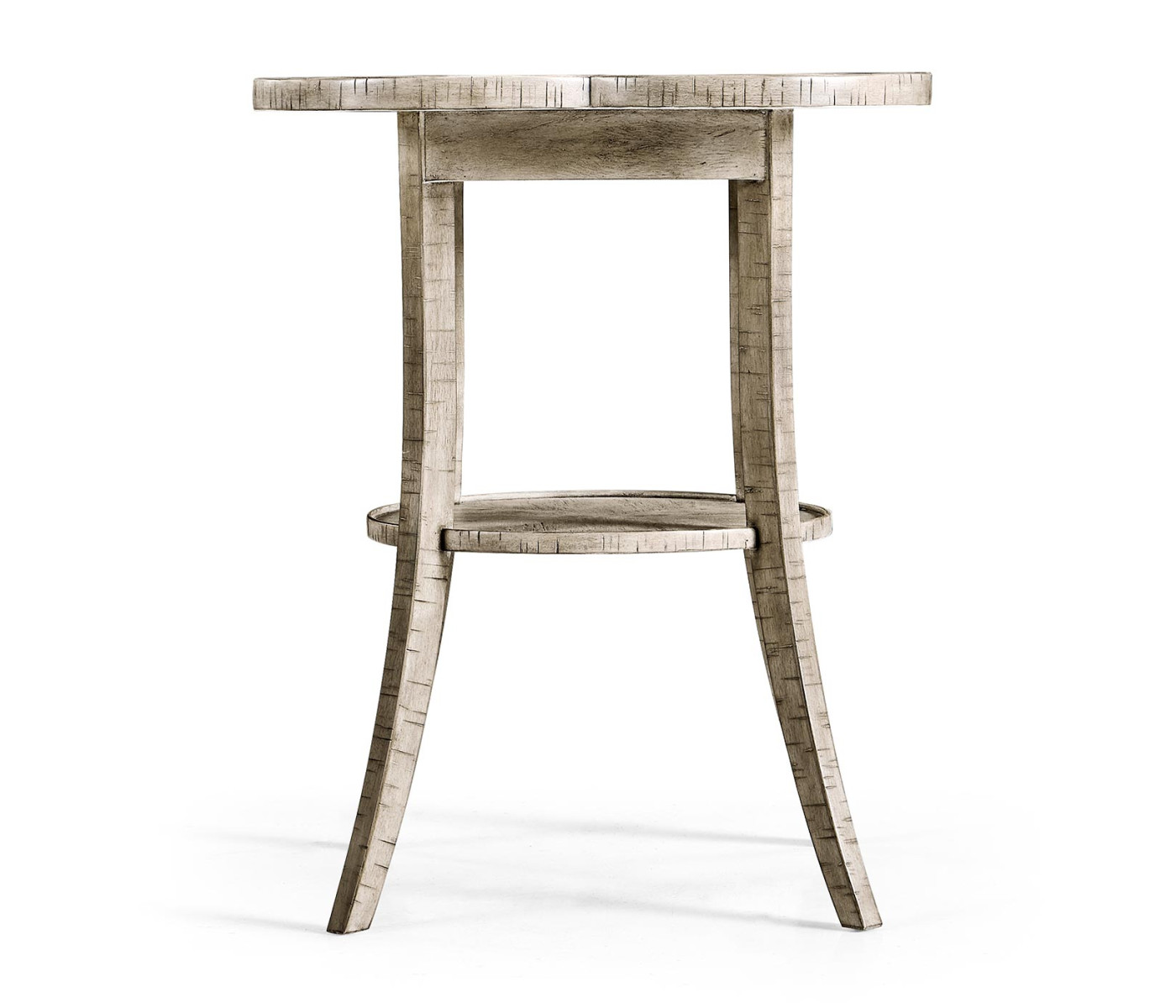 Quatrefoil Lamp Table in Rustic Grey
