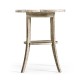 Quatrefoil Lamp Table in Rustic Grey