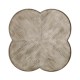Quatrefoil Lamp Table in Rustic Grey