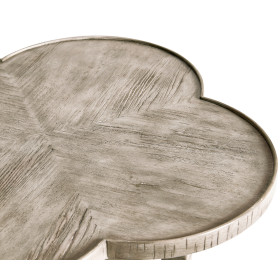 Quatrefoil Lamp Table in Rustic Grey