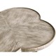 Quatrefoil Lamp Table in Rustic Grey