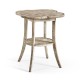 Quatrefoil Lamp Table in Rustic Grey