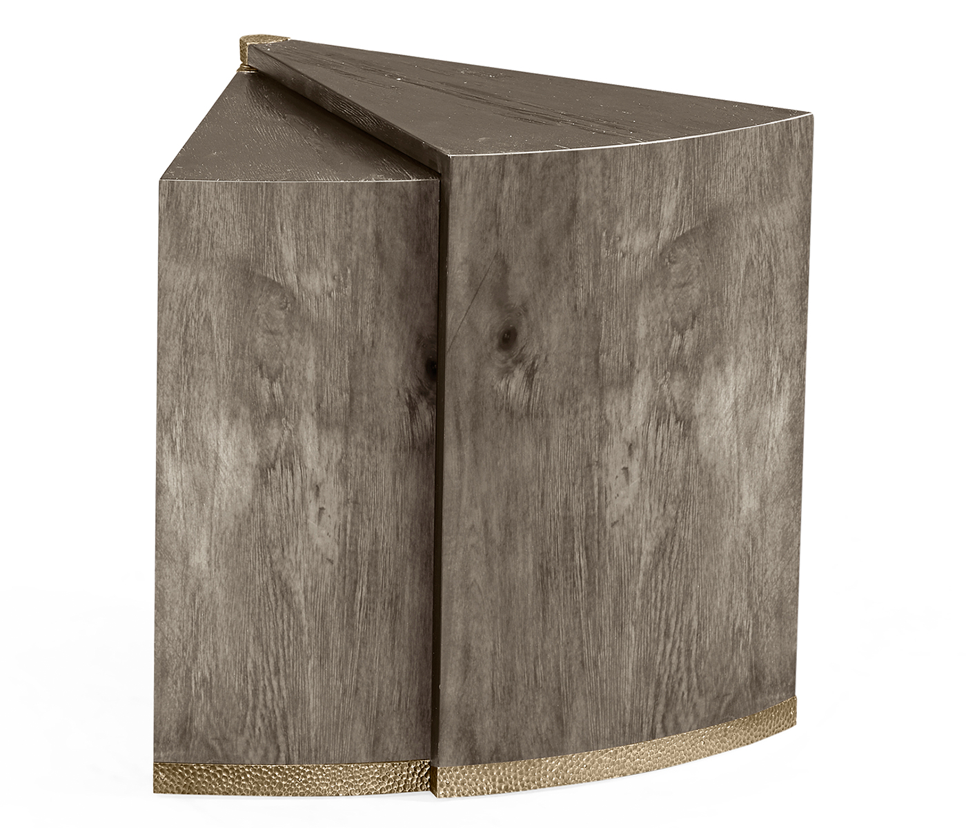 Antique Dark Grey Semicircular Retracting Side Table