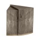 Antique Dark Grey Semicircular Retracting Side Table