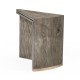Antique Dark Grey Semicircular Retracting Side Table