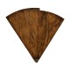 Country Walnut Semicircular Retracting Side Table