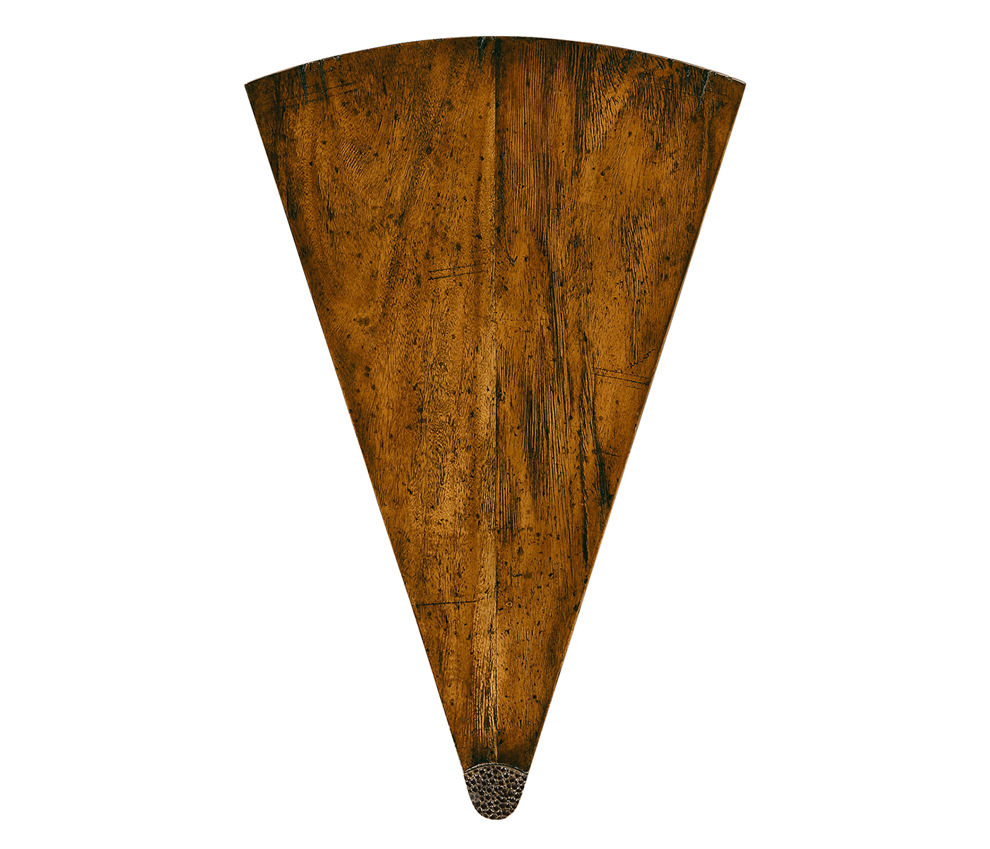 Country Walnut Semicircular Retracting Side Table