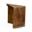 Country Walnut Semicircular Retracting Side Table