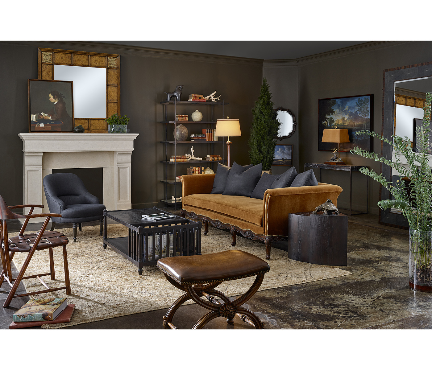 Country Walnut Semicircular Retracting Side Table