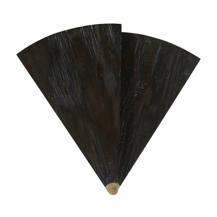 Dark Ale Semicircular Retracting Side Table