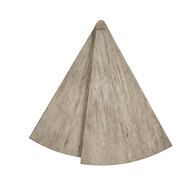 Rustic Grey Simicircular Retracting Side Table