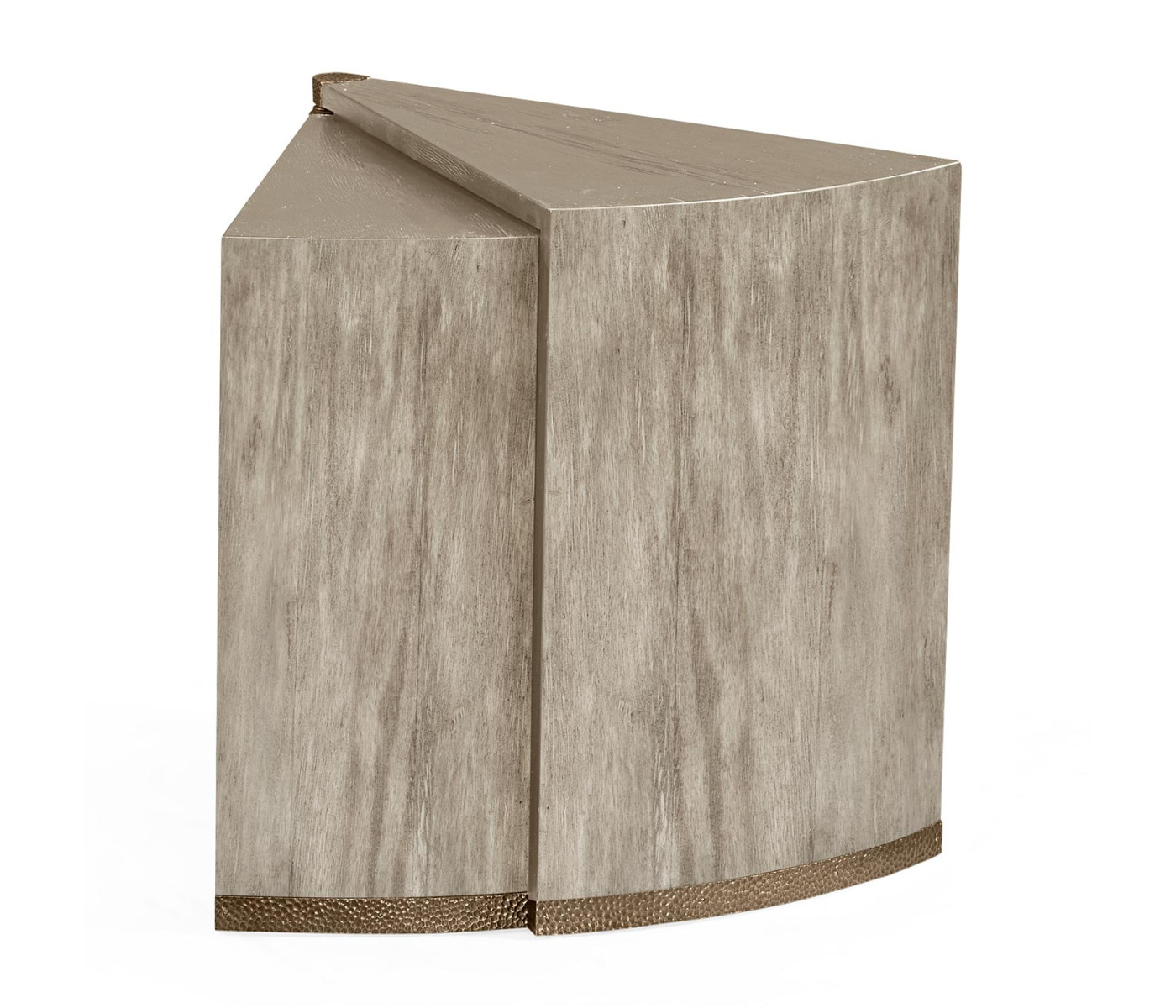 Rustic Grey Simicircular Retracting Side Table