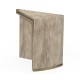 Rustic Grey Simicircular Retracting Side Table