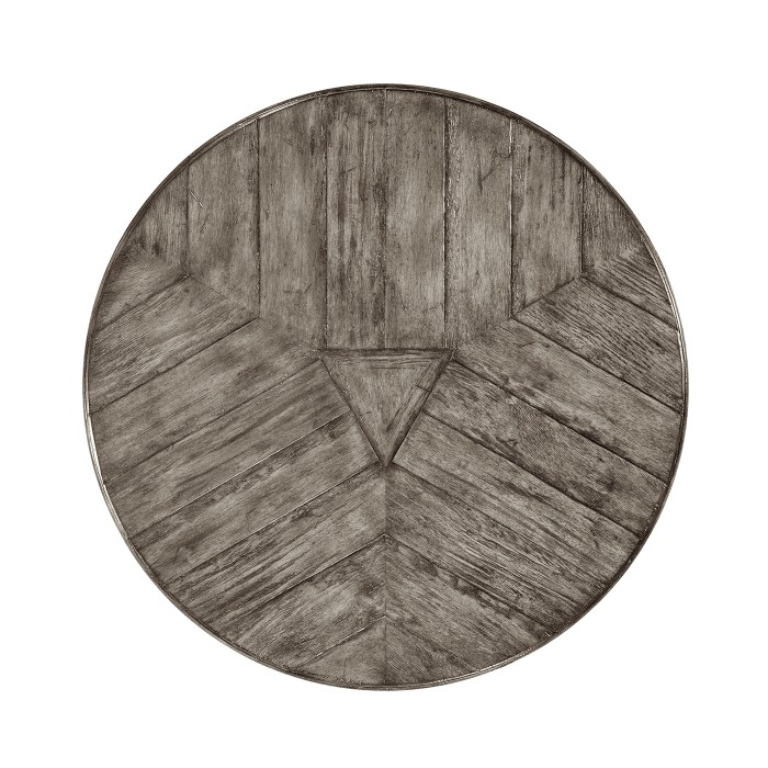 Antique Dark Grey Style Parquet Table