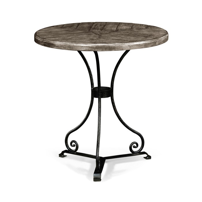 Antique Dark Grey Style Parquet Table