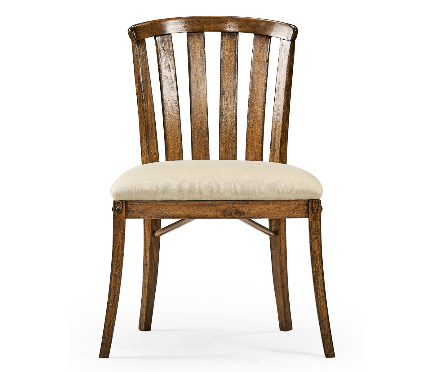 Casual Slat Upholstered Side Chair