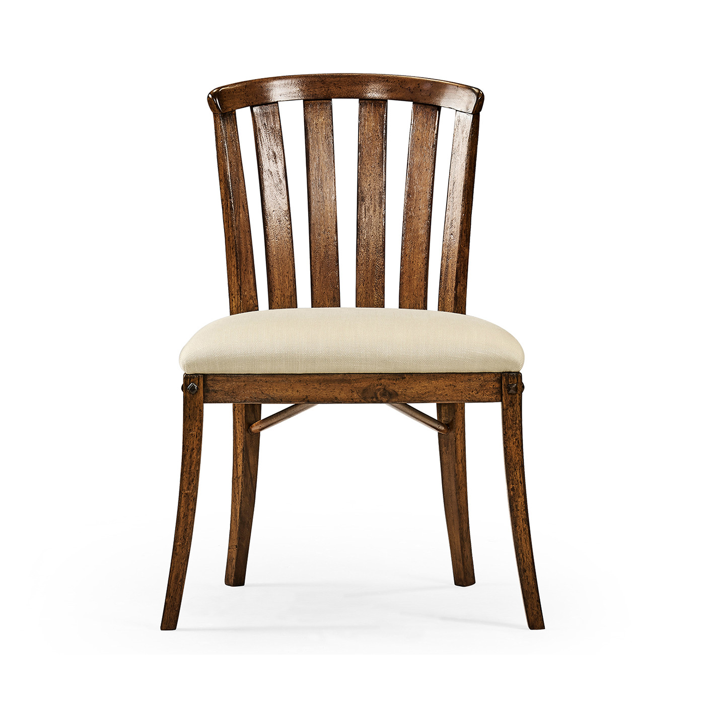 Casual Slat Upholstered Side Chair