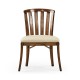 Casual Slat Upholstered Side Chair