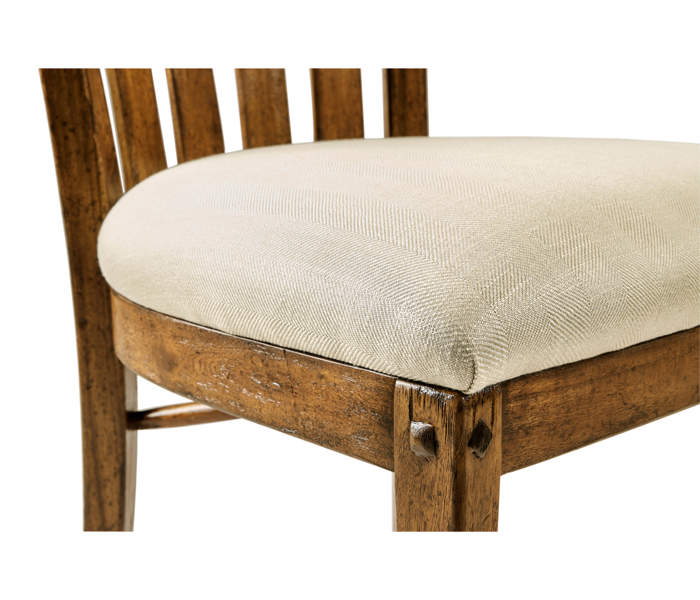 Casual Slat Upholstered Side Chair