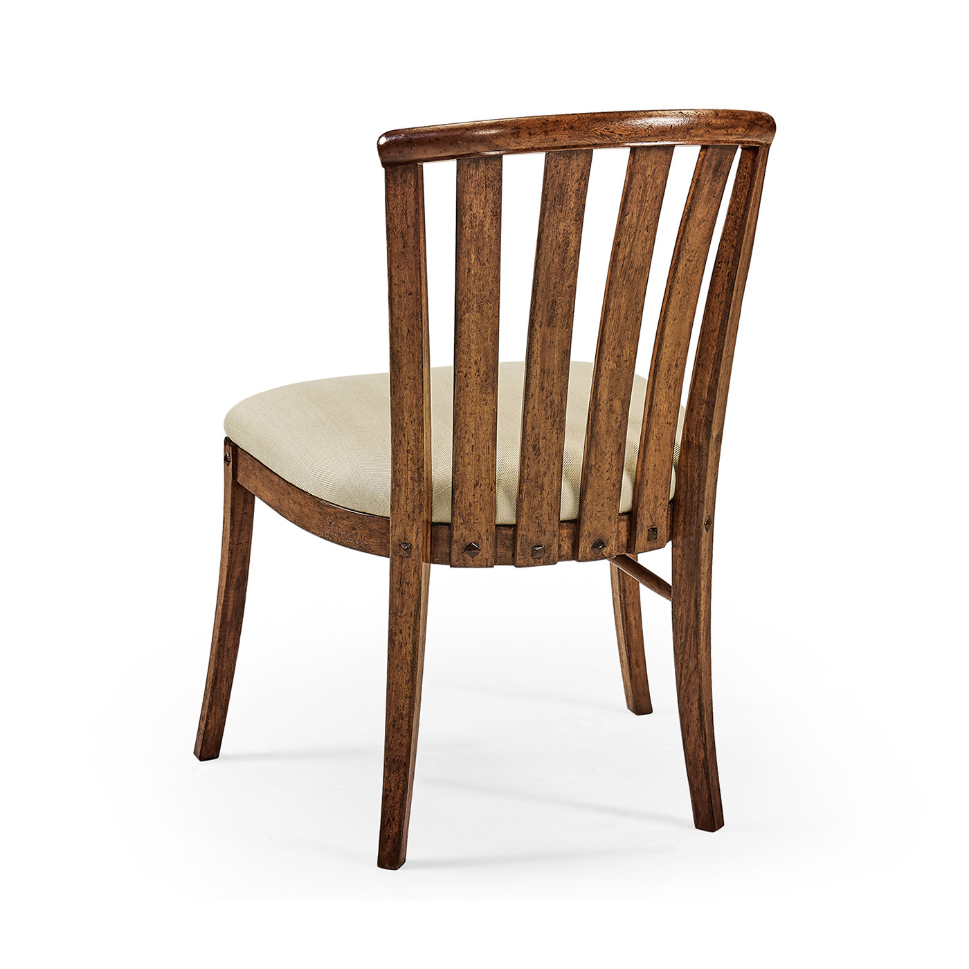 Casual Slat Upholstered Side Chair