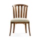 Casual Slat Upholstered Side Chair