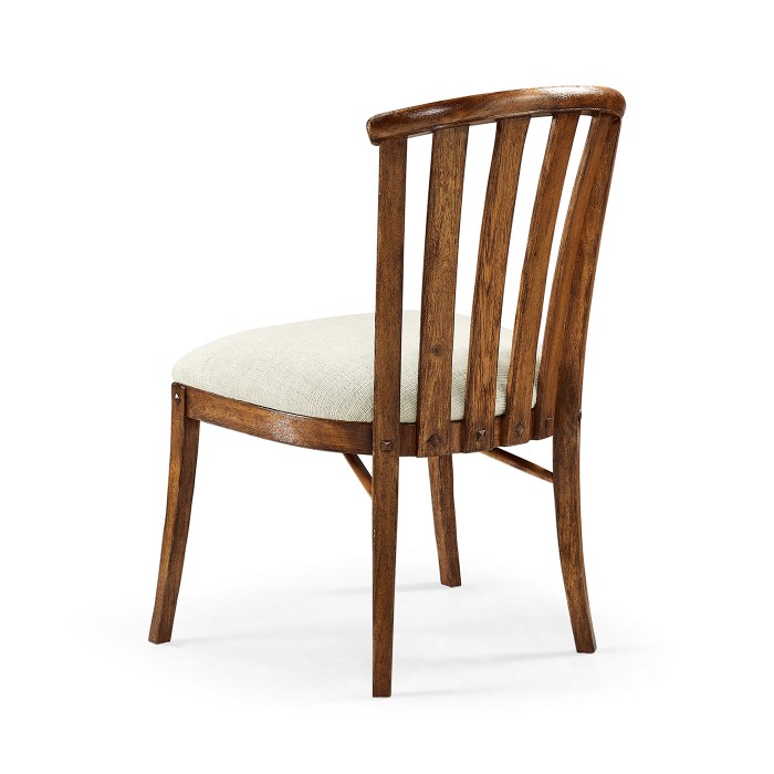 Casual Slat Upholstered Side Chair