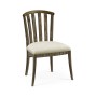 Casual Slat Upholstered Side Chair