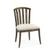 Casual Slat Upholstered Side Chair