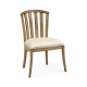 Casual Slat Upholstered Side Chair