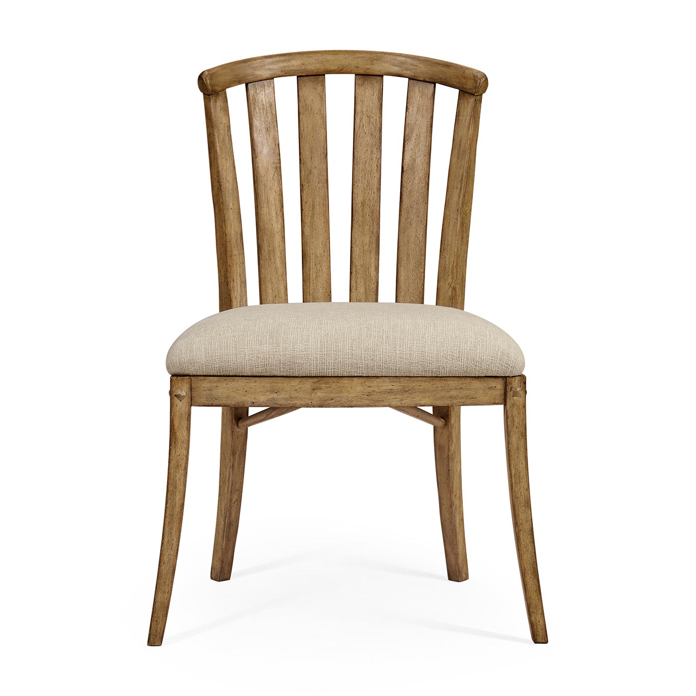 Casual Slat Upholstered Side Chair
