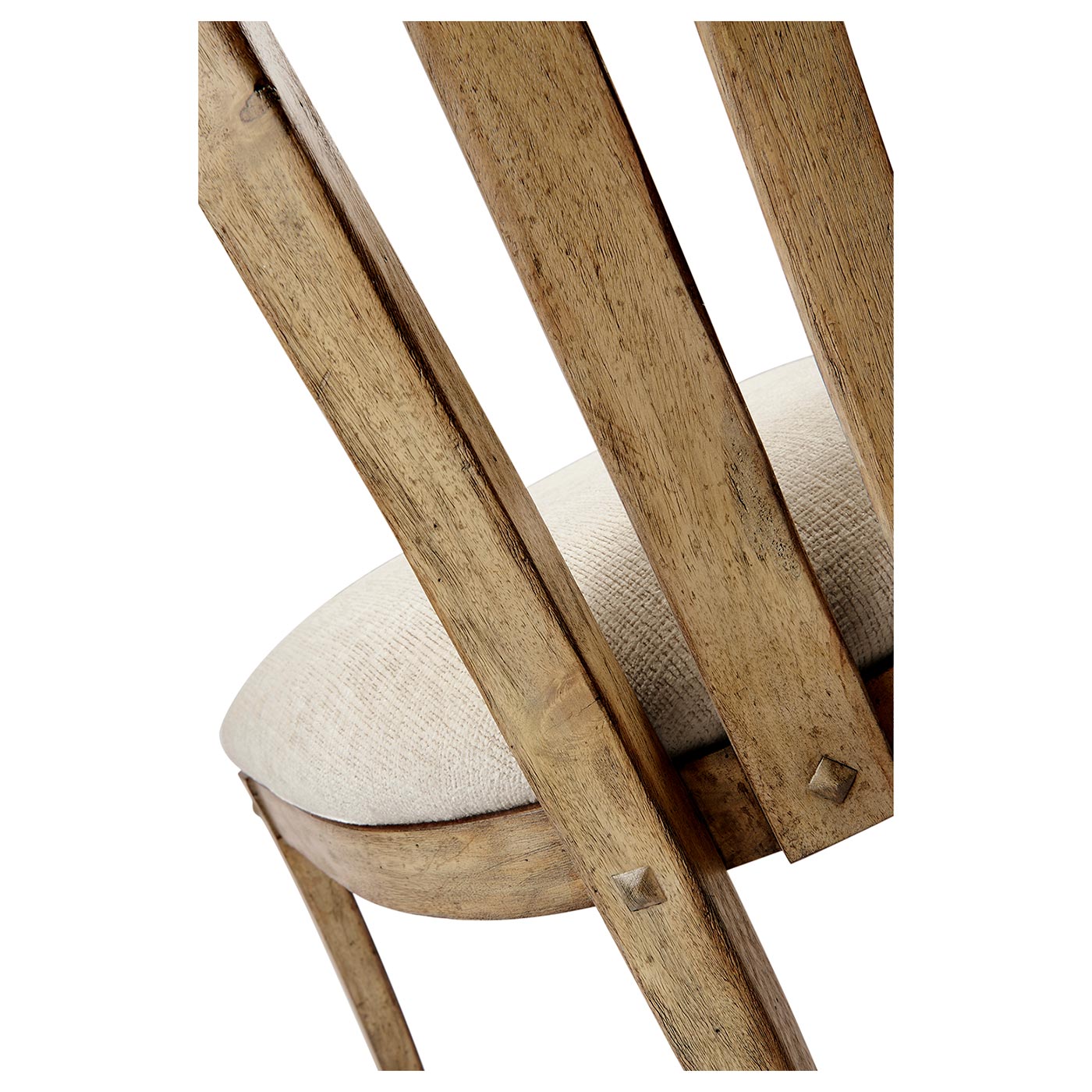 Casual Slat Upholstered Side Chair