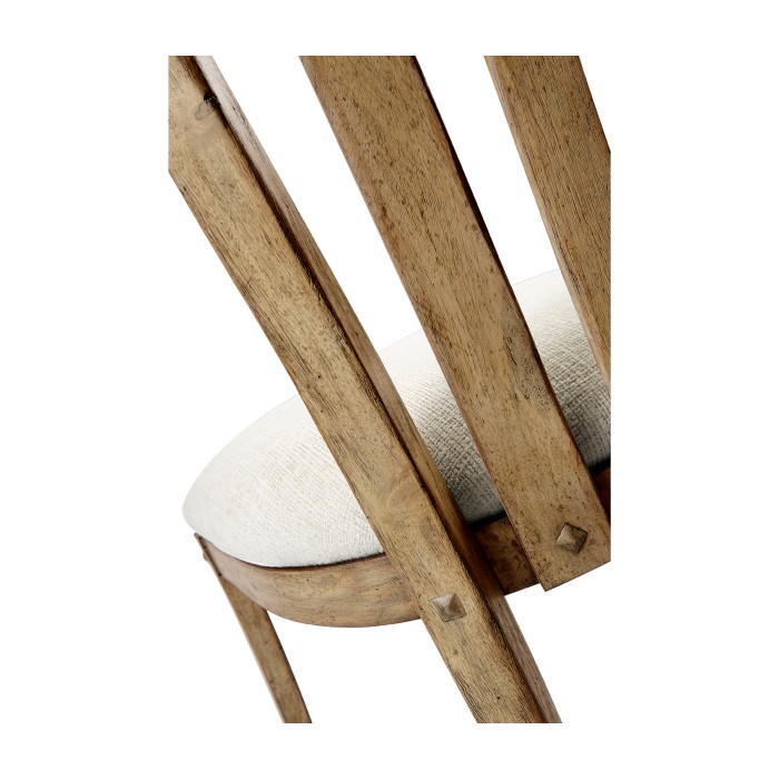 Casual Slat Upholstered Side Chair