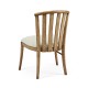 Casual Slat Upholstered Side Chair