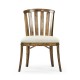 Casual Slat Upholstered Side Chair