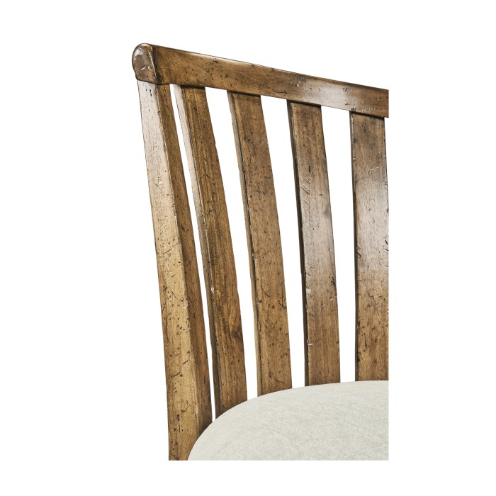 Casual Slat Upholstered Side Chair