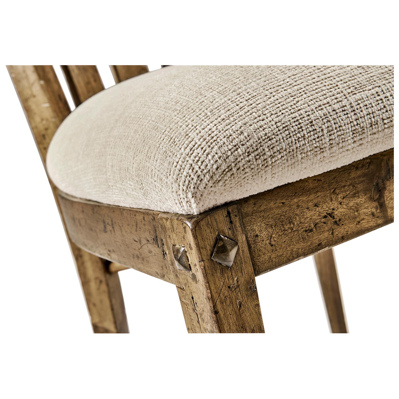 Casual Slat Upholstered Side Chair