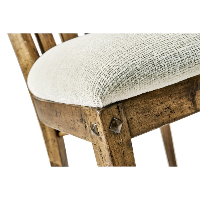 Casual Slat Upholstered Side Chair