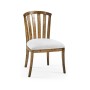 Casual Slat Upholstered Side Chair