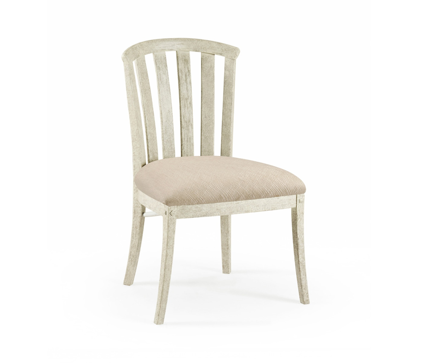 Casual Slat Upholstered Side Chair