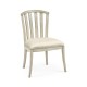 Casual Slat Upholstered Side Chair