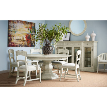 Casual Slat Upholstered Side Chair