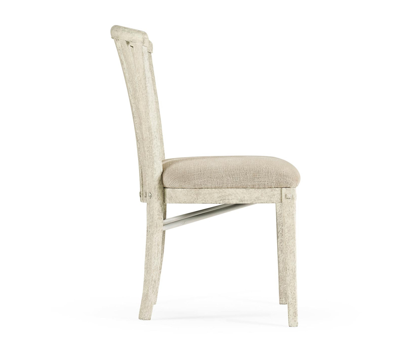 Casual Slat Upholstered Side Chair