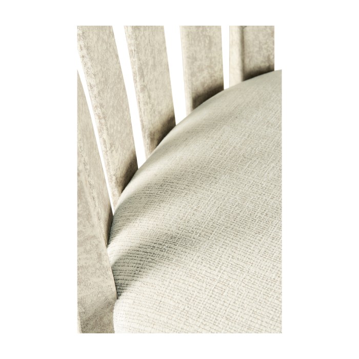 Casual Slat Upholstered Side Chair
