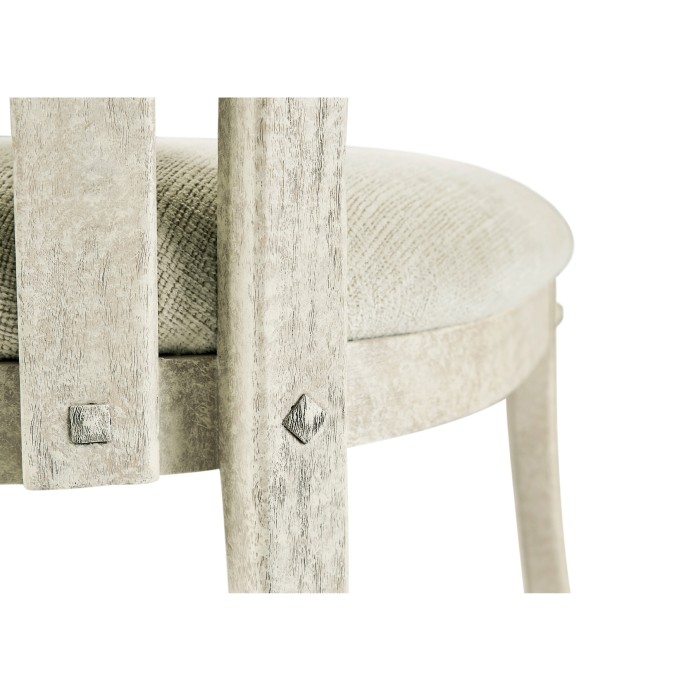 Casual Slat Upholstered Side Chair