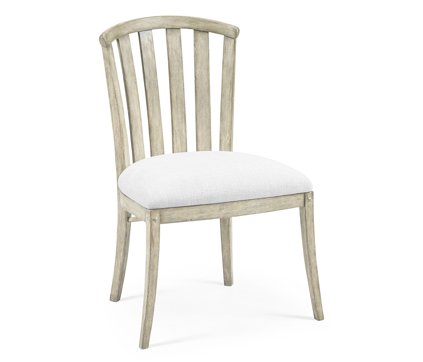 Casual Slat Upholstered Side Chair