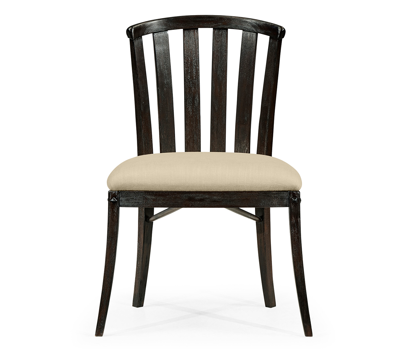 Casual Slat Upholstered Side Chair