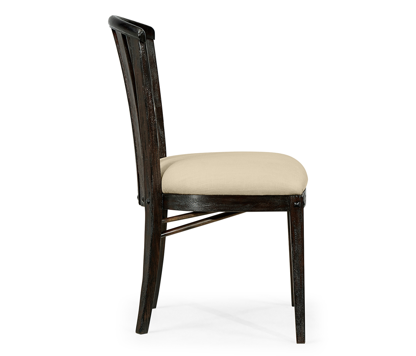 Casual Slat Upholstered Side Chair