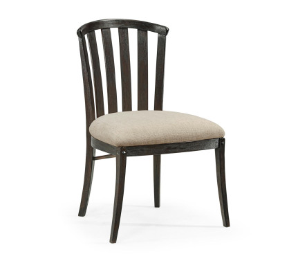 Casual Slat Upholstered Side Chair